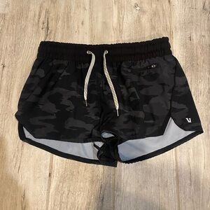 Vuori Black Camo Athletic Shorts